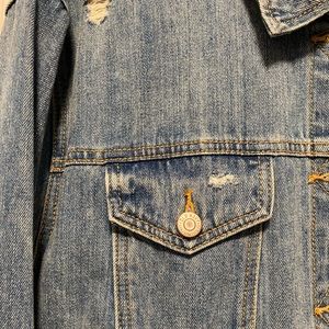 New with Tag XL Old Navy Distressed Denim Jacket
